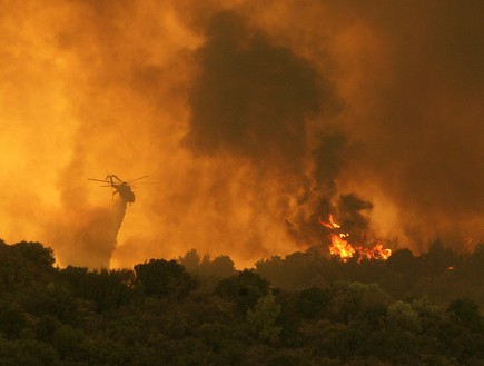 השריפות ביוון (צילום: Milos Bicanski, GettyImages IL)